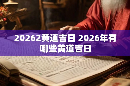 20262黄道吉日 2026年有哪些黄道吉日