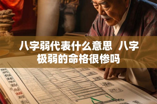 八字弱代表什么意思  八字极弱的命格很惨吗
