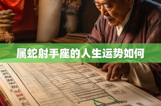 属蛇射手座的人生运势如何