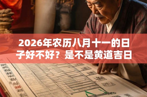 2026年农历八月十一的日子好不好?是不是黄道吉日? 2026年农历八月十一的日子好不好?是不是黄道吉日?