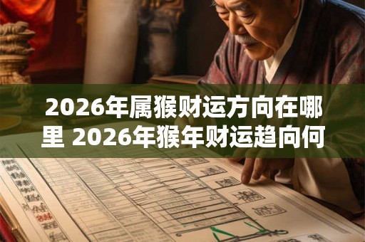 2026年属猴财运方向在哪里 2026年猴年财运趋向何处
