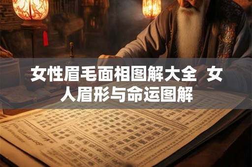 女性眉毛面相图解大全  女人眉形与命运图解