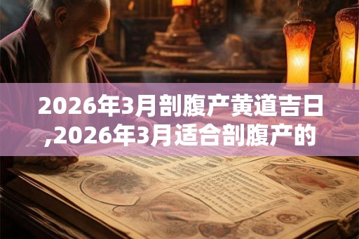 2026年3月剖腹产黄道吉日,2026年3月适合剖腹产的日子