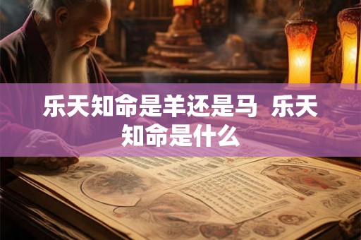 乐天知命是羊还是马 乐天知命是什么 乐天知命是羊还是马 乐天知命是什么