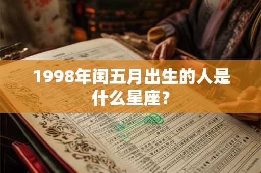 1998年闰五月出生的人是什么星座？
