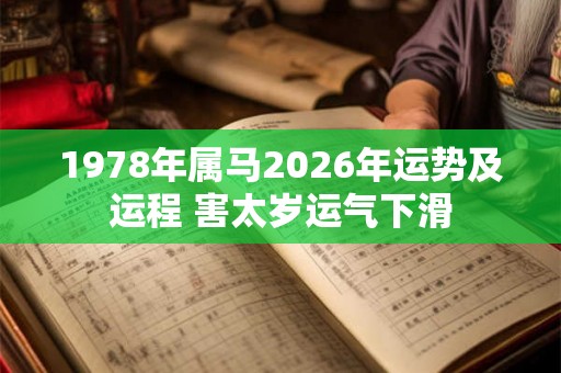 1978年属马2026年运势及运程 害太岁运气下滑