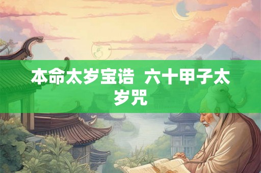 本命太岁宝诰  六十甲子太岁咒