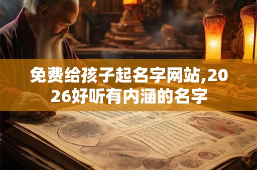 免费给孩子起名字网站,2026好听有内涵的名字