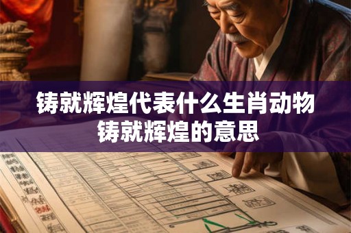 铸就辉煌代表什么生肖动物 铸就辉煌的意思