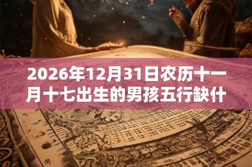 2026年12月31日农历十一月十七出生的男孩五行缺什么