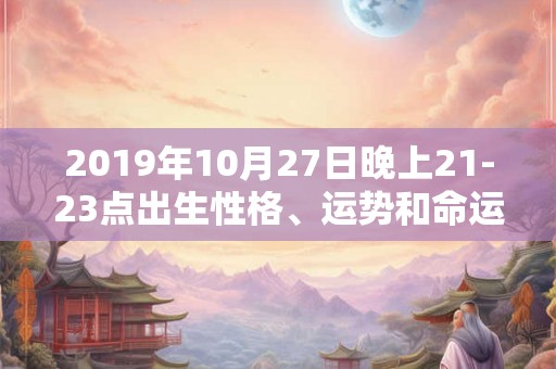 2019年10月27日晚上21-23点出生性格、运势和命运