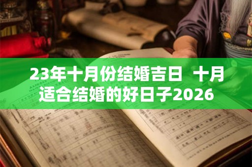 23年十月份结婚吉日  十月适合结婚的好日子2026