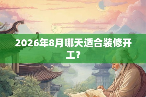2026年8月哪天适合装修开工？
