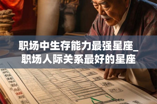 职场中生存能力最强星座_职场人际关系最好的星座