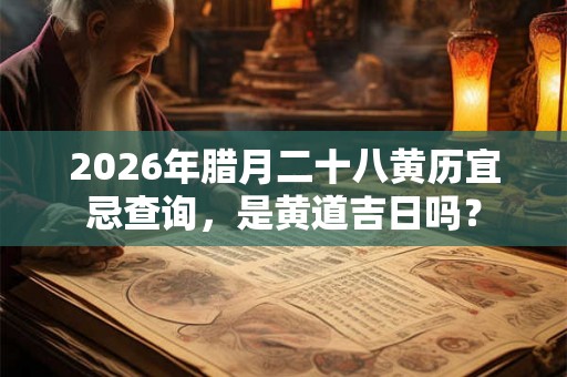 2026年腊月二十八黄历宜忌查询，是黄道吉日吗？