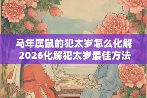 马年属鼠的犯太岁怎么化解 2026化解犯太岁最佳方法