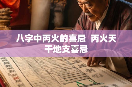 八字中丙火的喜忌  丙火天干地支喜忌