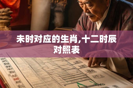 未时对应的生肖,十二时辰对照表