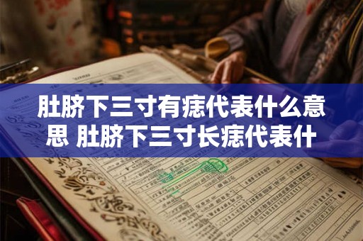 肚脐下三寸有痣代表什么意思 肚脐下三寸长痣代表什么