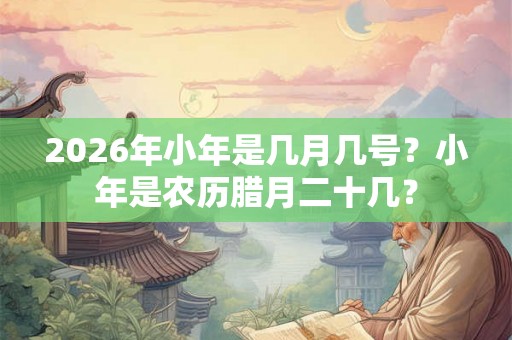 2026年小年是几月几号？小年是农历腊月二十几？
