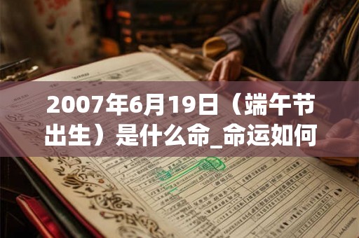 2007年6月19日（端午节出生）是什么命_命运如何
