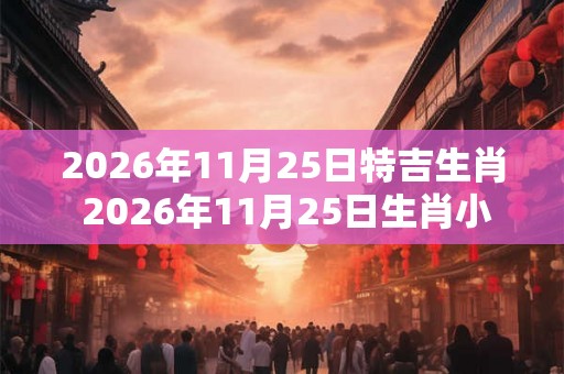 2026年11月25日特吉生肖 2026年11月25日生肖小运播报