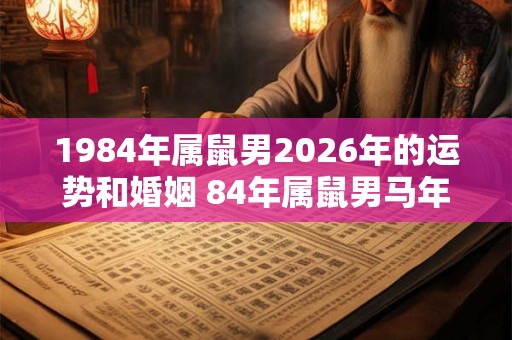 1984年属鼠男2026年的运势和婚姻 84年属鼠男马年运势表现