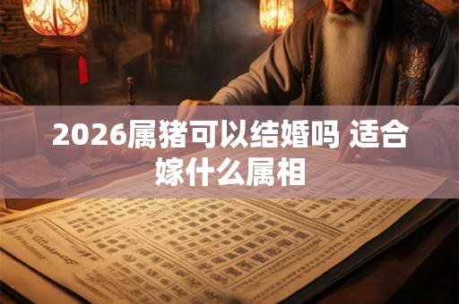 2026属猪可以结婚吗 适合嫁什么属相