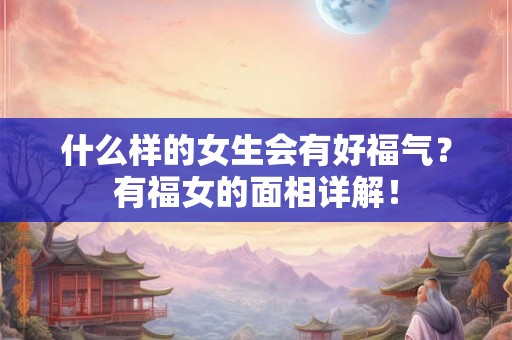 什么样的女生会有好福气?有福女的面相详解! 什么样的女生会有好福气?有福女的面相详解!