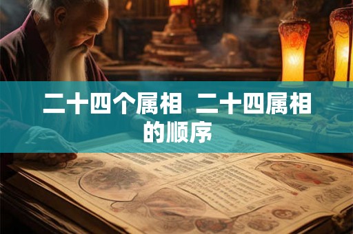 二十四个属相  二十四属相的顺序