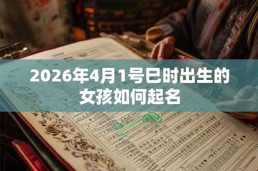 2026年4月1号巳时出生的女孩如何起名