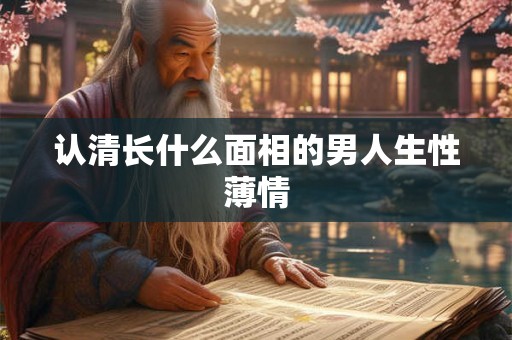 认清长什么面相的男人生性薄情