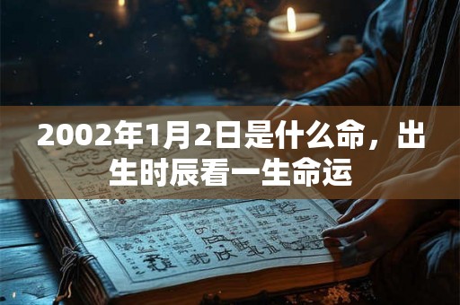 2002年1月2日是什么命,出生时辰看一生命运 2002年1月2日是什么命,出生时辰看一生命运