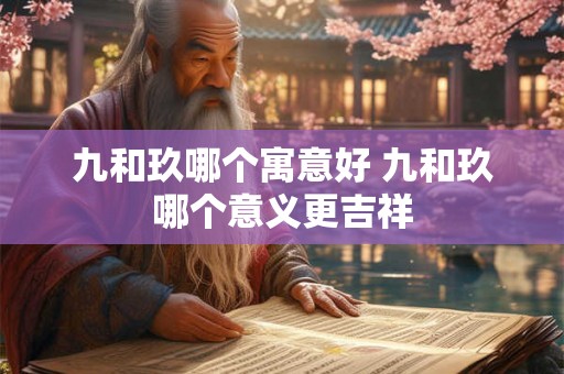 九和玖哪个寓意好 九和玖哪个意义更吉祥