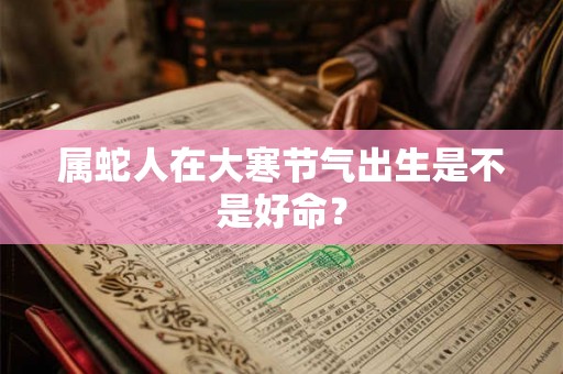 属蛇人在大寒节气出生是不是好命？