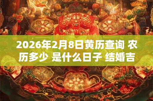 2026年2月8日黄历查询 农历多少 是什么日子 结婚吉时