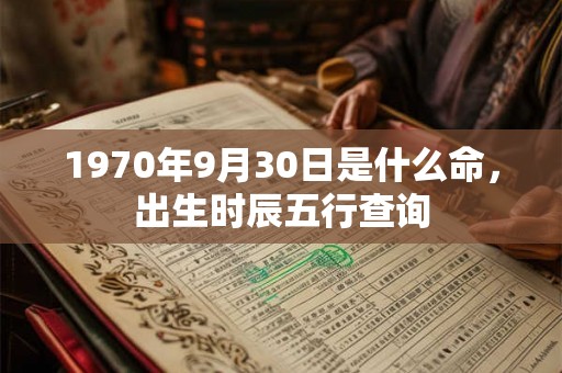 1970年9月30日是什么命，出生时辰五行查询