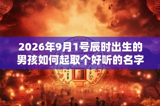 2026年9月1号辰时出生的男孩如何起取个好听的名字和五行属性