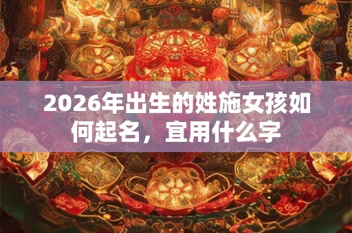 2026年出生的姓施女孩如何起名，宜用什么字