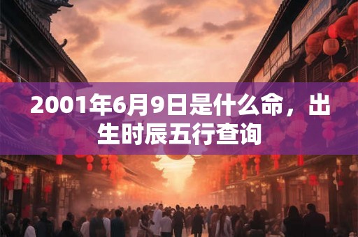 2001年6月9日是什么命，出生时辰五行查询