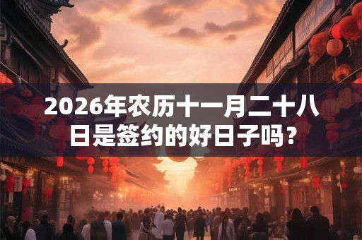 2026年农历十一月二十八日是签约的好日子吗？
