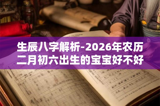 生辰八字解析-2026年农历二月初六出生的宝宝好不好