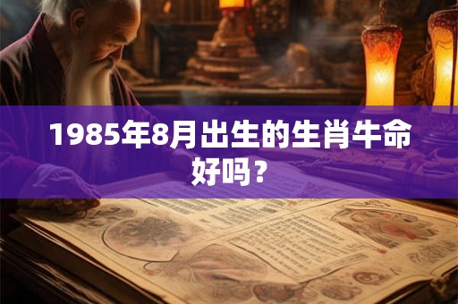 1985年8月出生的生肖牛命好吗？