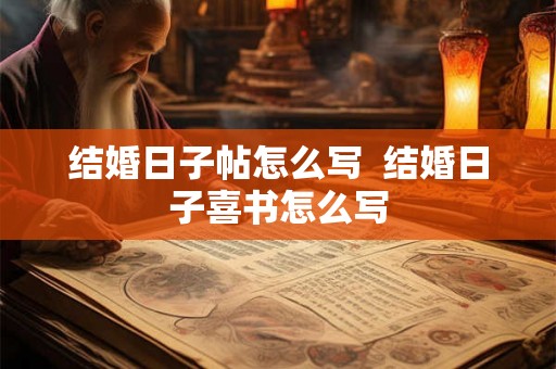 结婚日子帖怎么写  结婚日子喜书怎么写