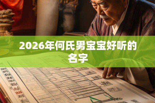 2026年何氏男宝宝好听的名字