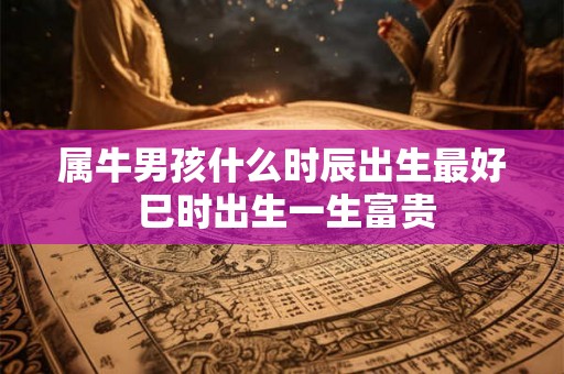 属牛男孩什么时辰出生最好 巳时出生一生富贵