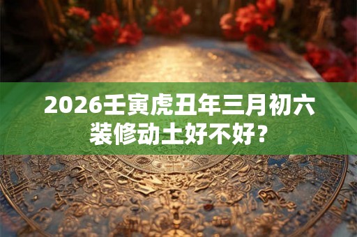 2026壬寅虎丑年三月初六装修动土好不好？