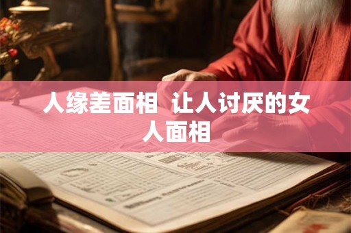 人缘差面相  让人讨厌的女人面相