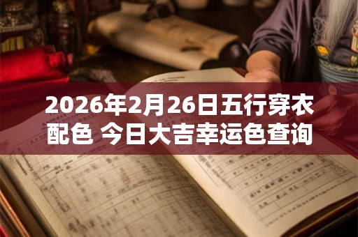 2026年2月26日五行穿衣配色 今日大吉幸运色查询