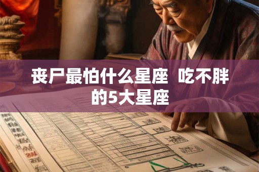 丧尸最怕什么星座  吃不胖的5大星座